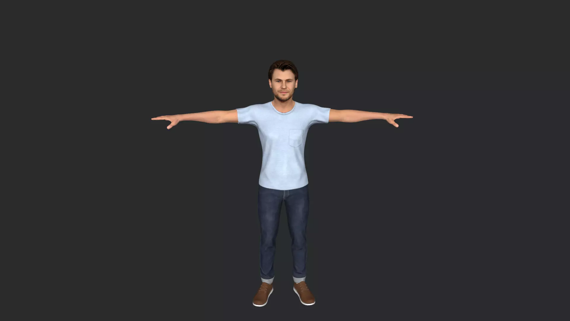 Thor Chris Hemsworth Avengers Full Body Rigged 3D Character 3D model_10