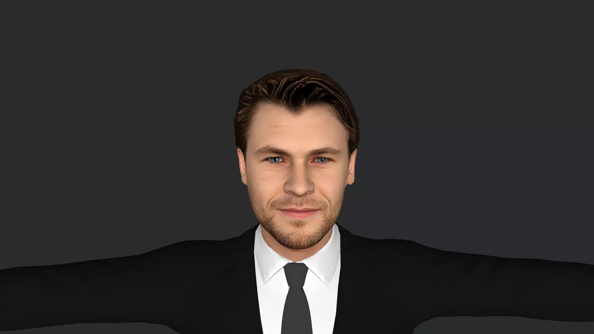 Thor Chris Hemsworth Avengers Full Body Rigged 3D Character 3D model_0