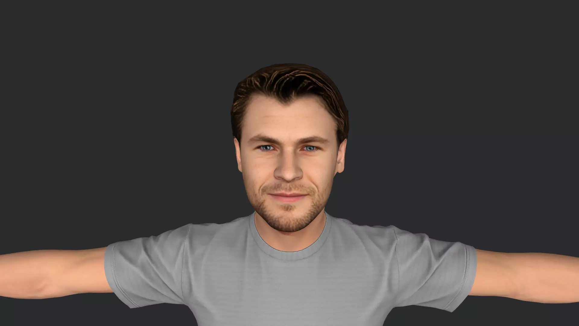 Thor Chris Hemsworth Avengers Full Body Rigged 3D Character 3D model_18