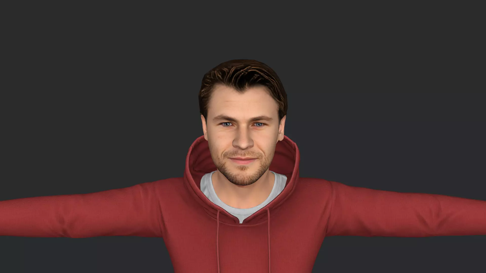 Thor Chris Hemsworth Avengers Full Body Rigged 3D Character 3D model_13