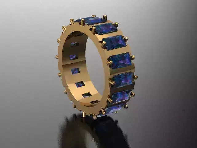 Solitaire Diamond Ring  renders 3dm stl 3D print model