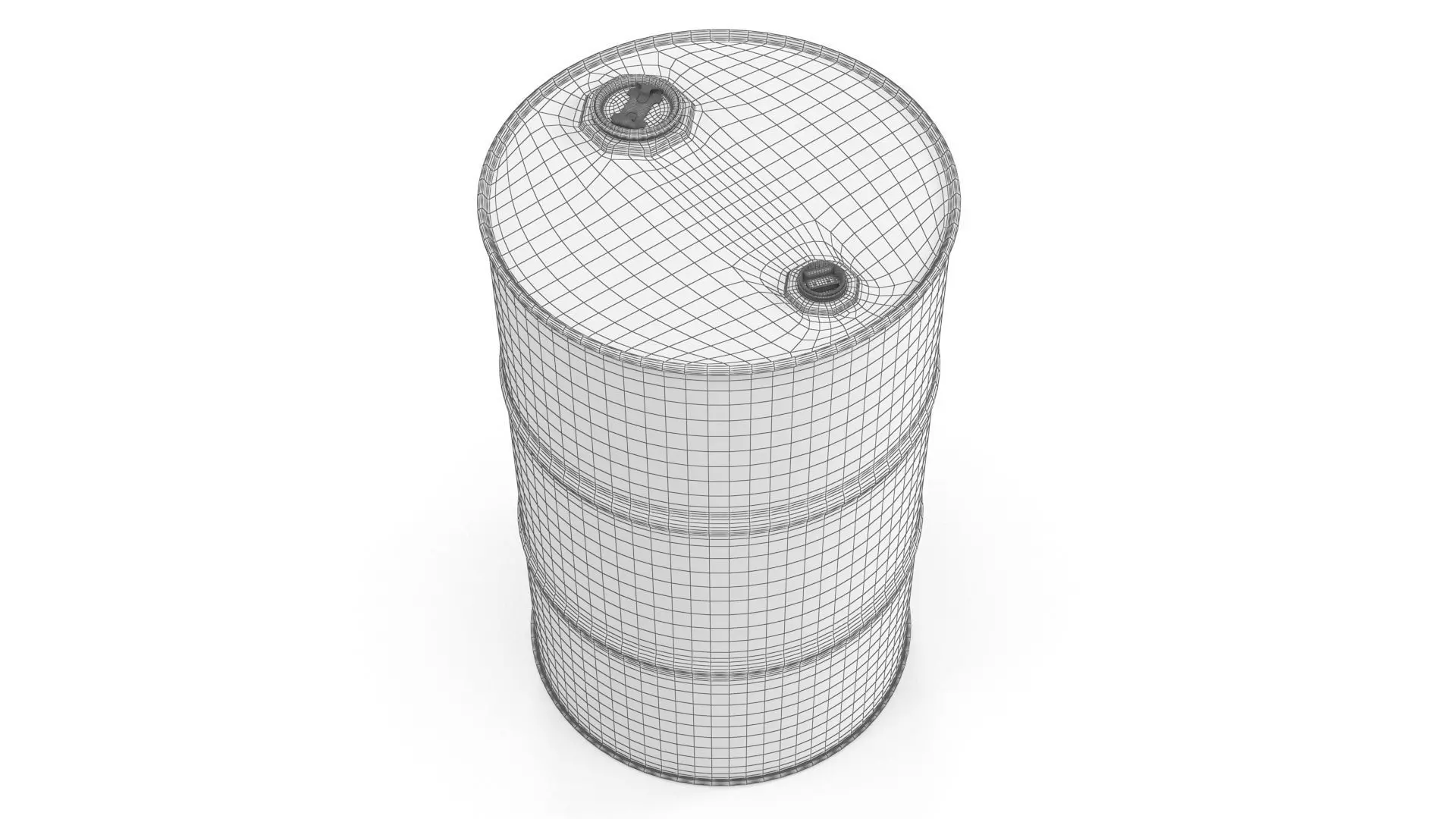Oil Barrel Low-poly 3D model_9