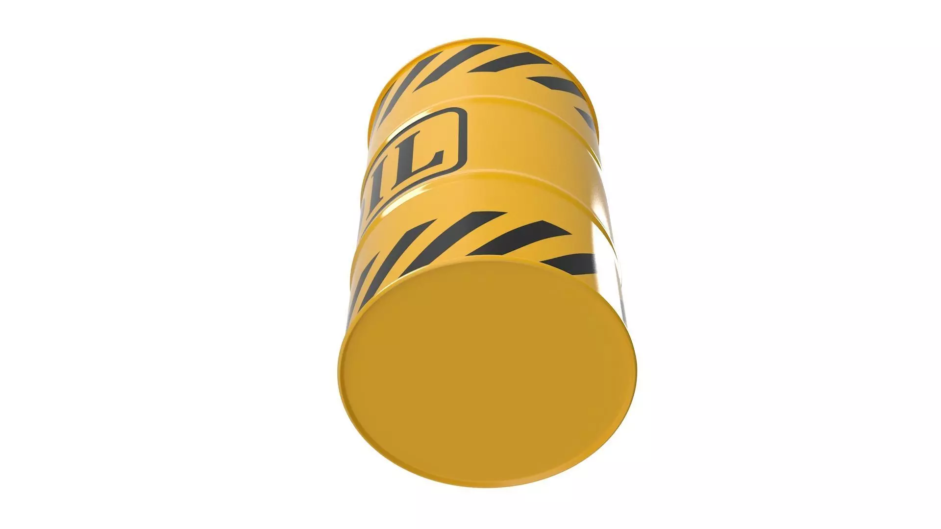 Oil Barrel Low-poly 3D model_5
