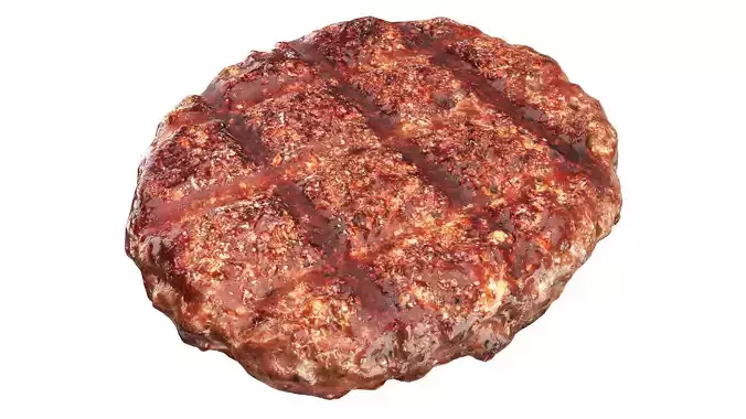 Beef cutlet roasted Low-poly 3D model
