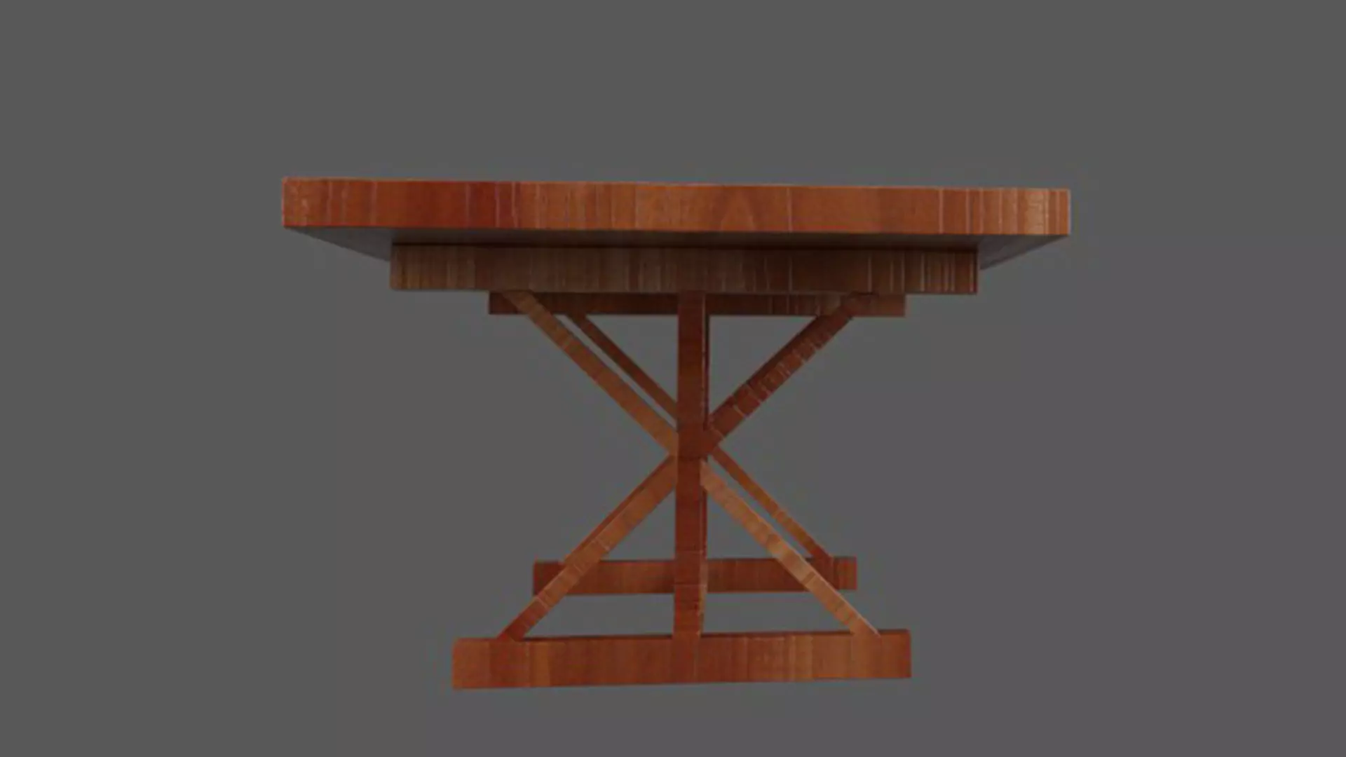  Wood Table Low-poly 3D model_1
