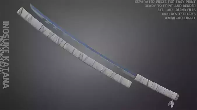 Demon Slayer Inosuke Hashibira Nichirin Katana for Cosplay