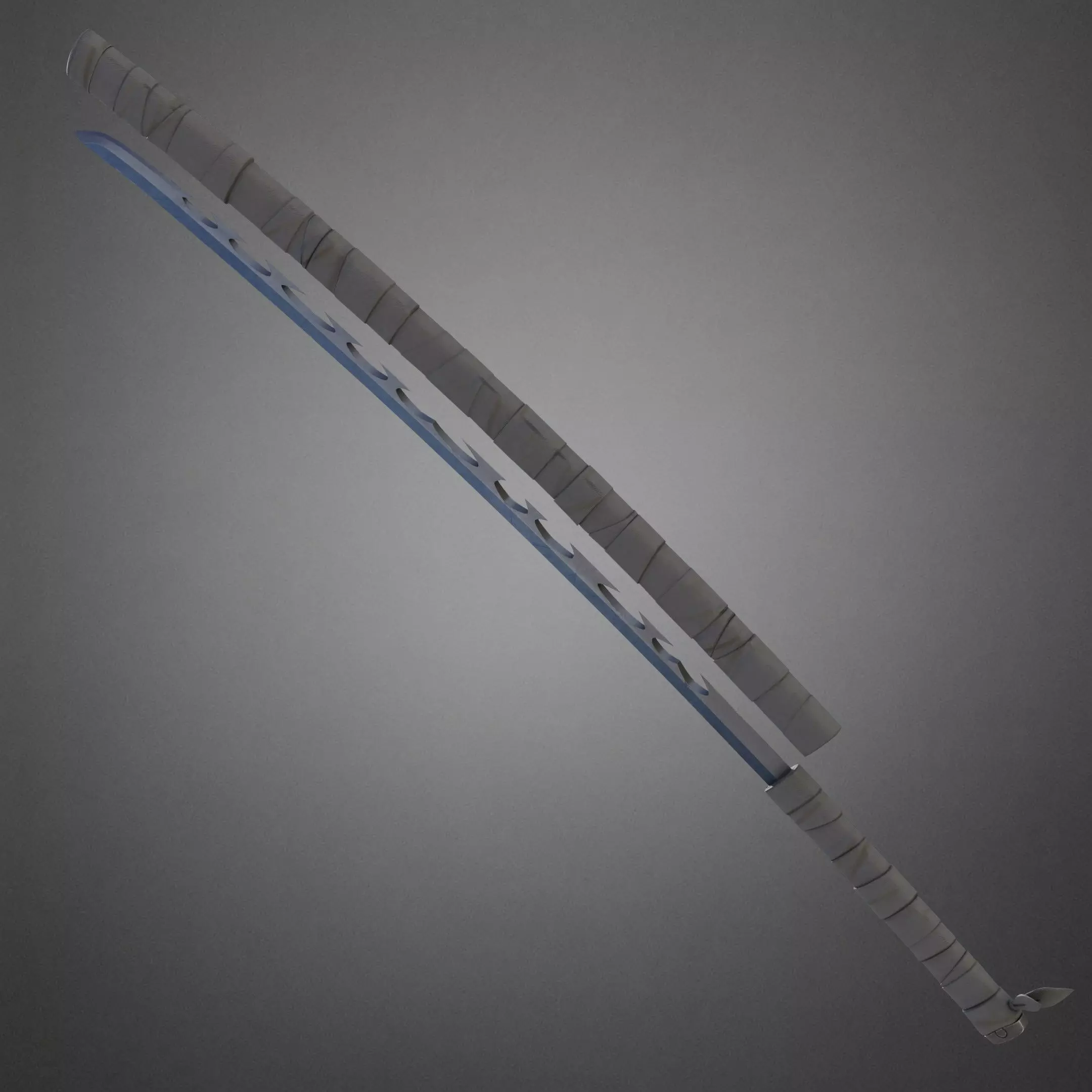 Demon Slayer Inosuke Hashibira Nichirin Katana for Cosplay 3D print model_8