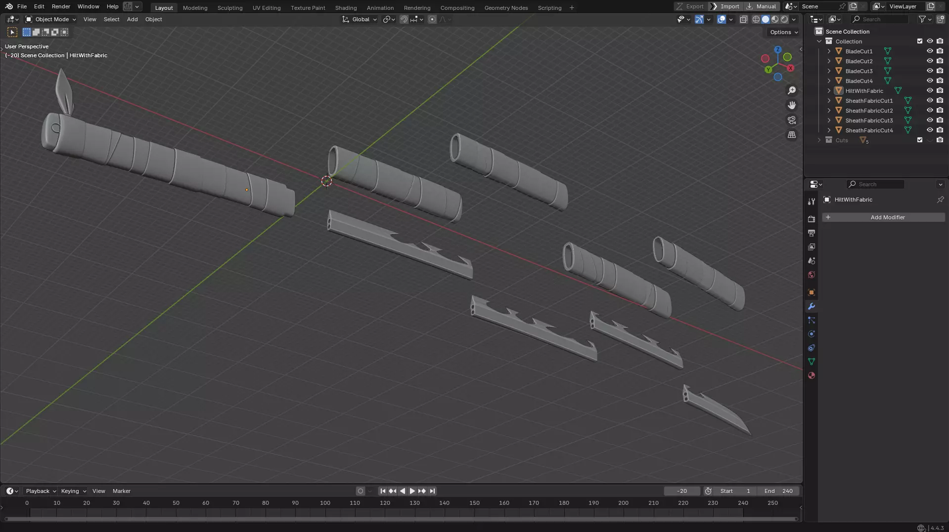 Demon Slayer Inosuke Hashibira Nichirin Katana for Cosplay 3D print model_14