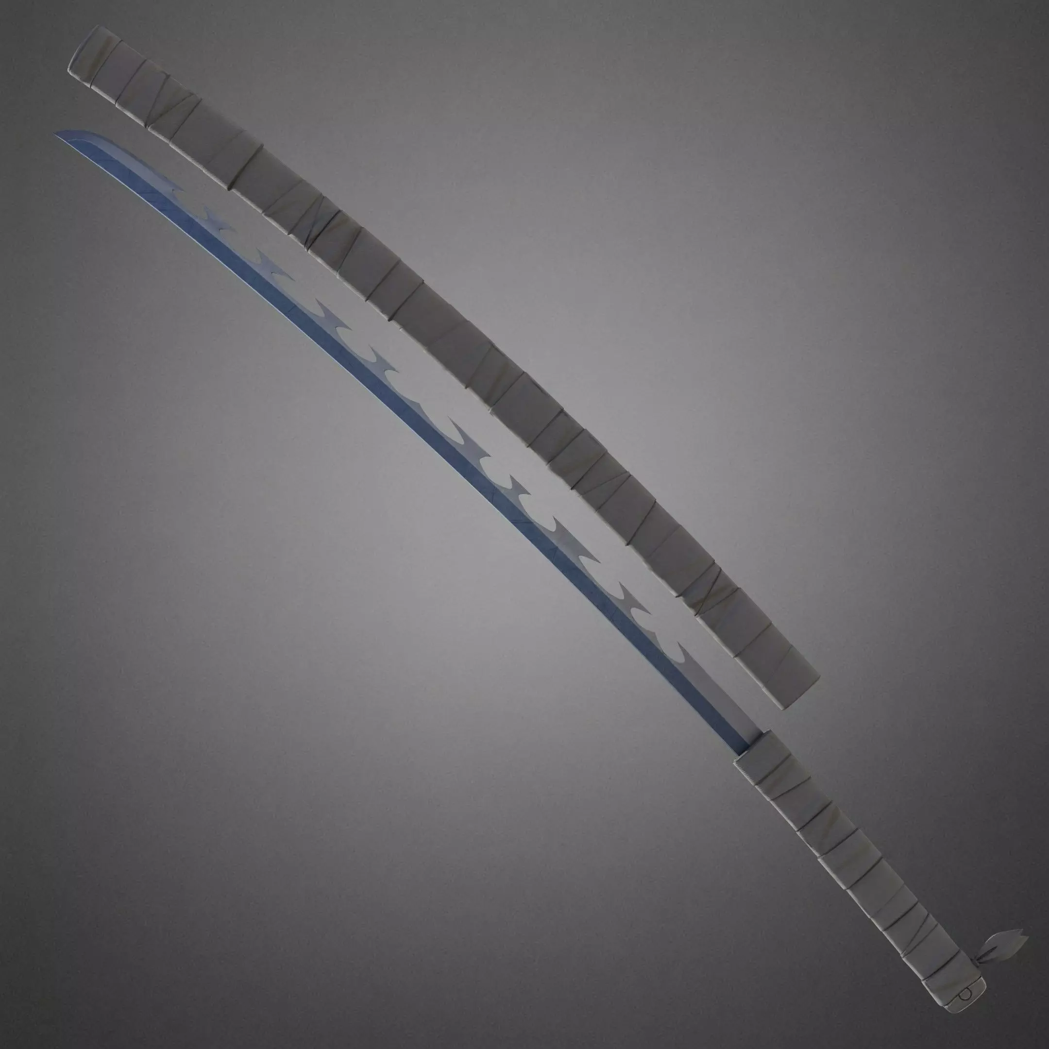 Demon Slayer Inosuke Hashibira Nichirin Katana for Cosplay 3D print model_7