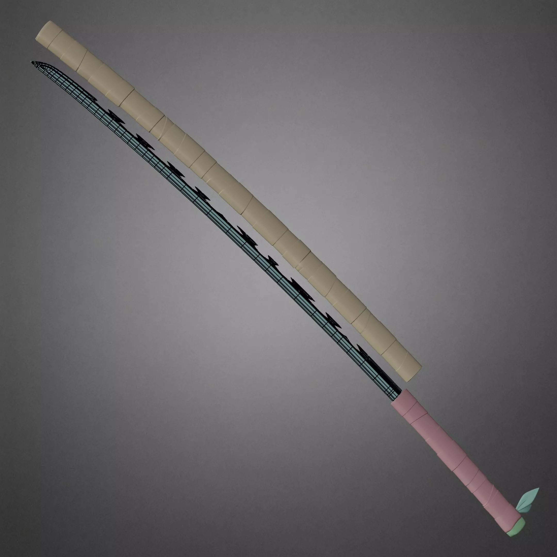 Demon Slayer Inosuke Hashibira Nichirin Katana for Cosplay 3D print model_22