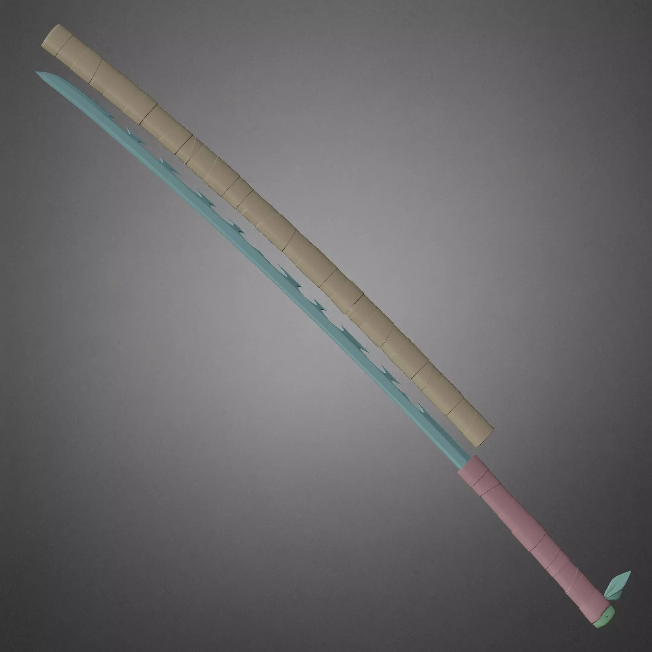 Demon Slayer Inosuke Hashibira Nichirin Katana for Cosplay 3D print model_21