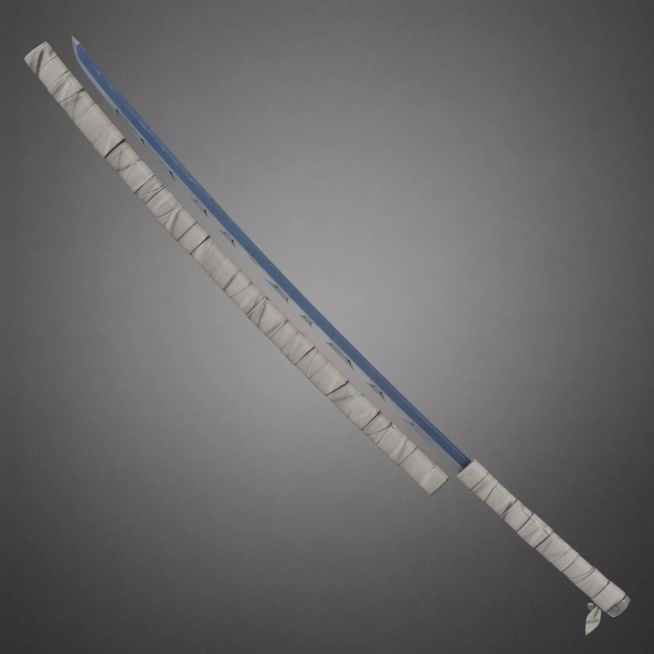 Demon Slayer Inosuke Hashibira Nichirin Katana for Cosplay 3D print model_4