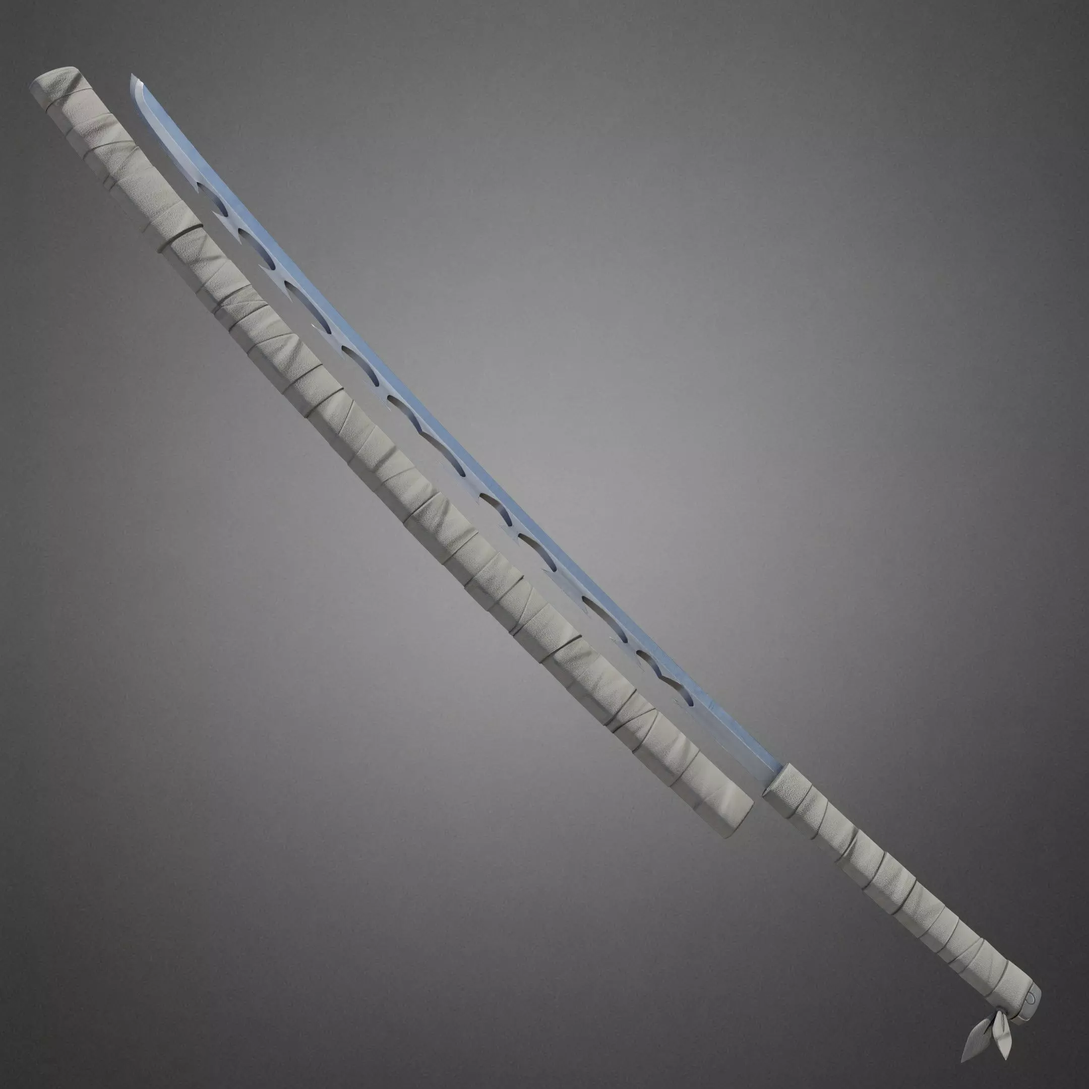 Demon Slayer Inosuke Hashibira Nichirin Katana for Cosplay 3D print model_10