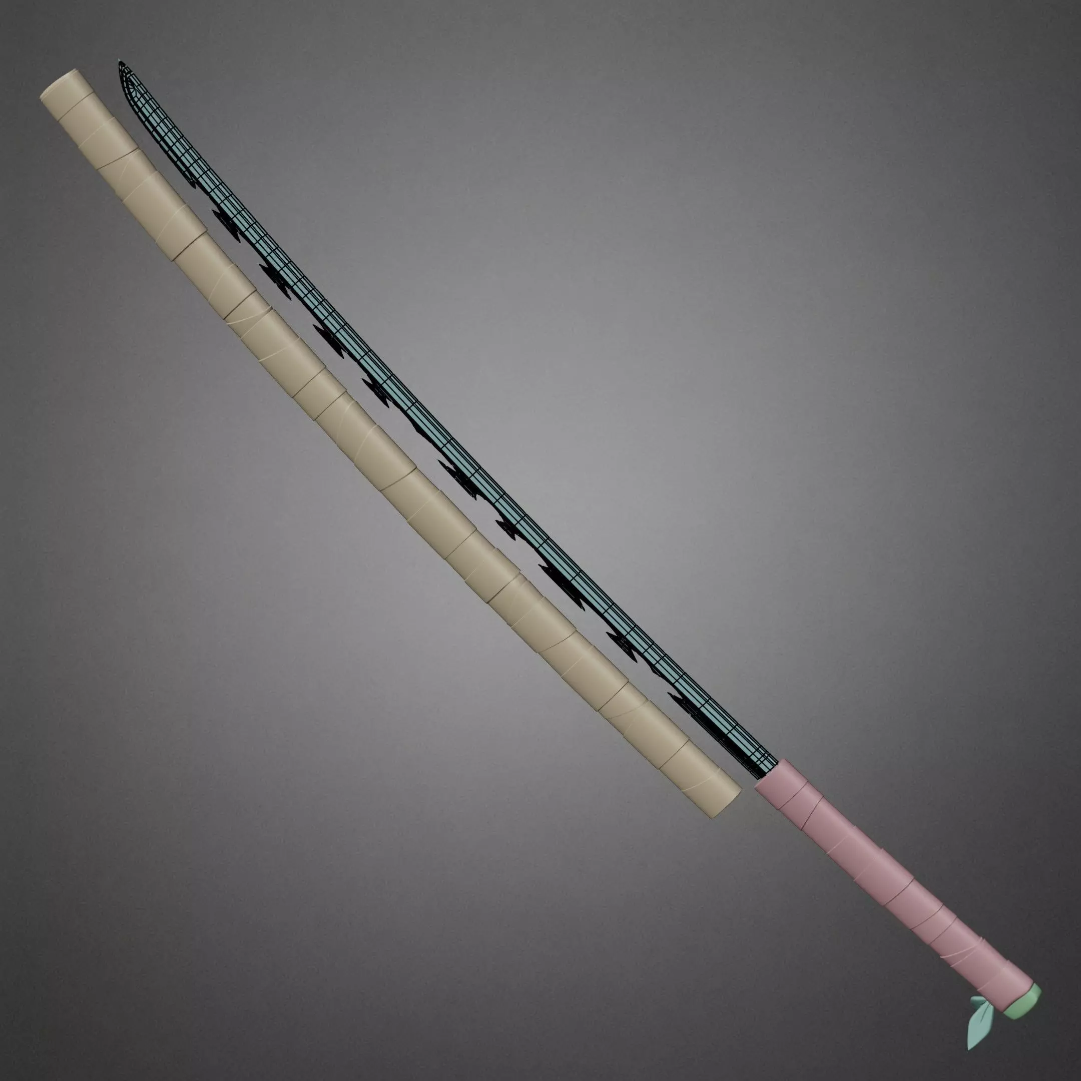 Demon Slayer Inosuke Hashibira Nichirin Katana for Cosplay 3D print model_18