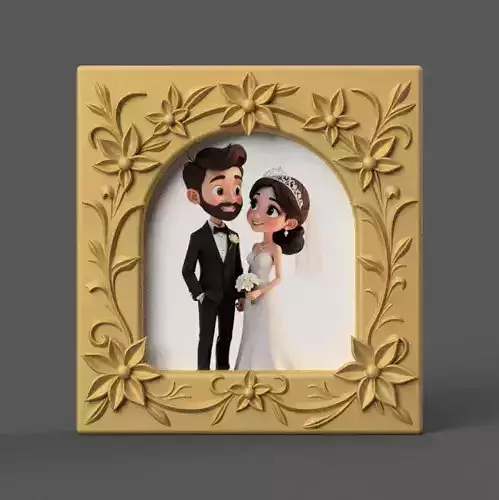 Beautiful Photo Frame STL for 3D Print Decor Gifts