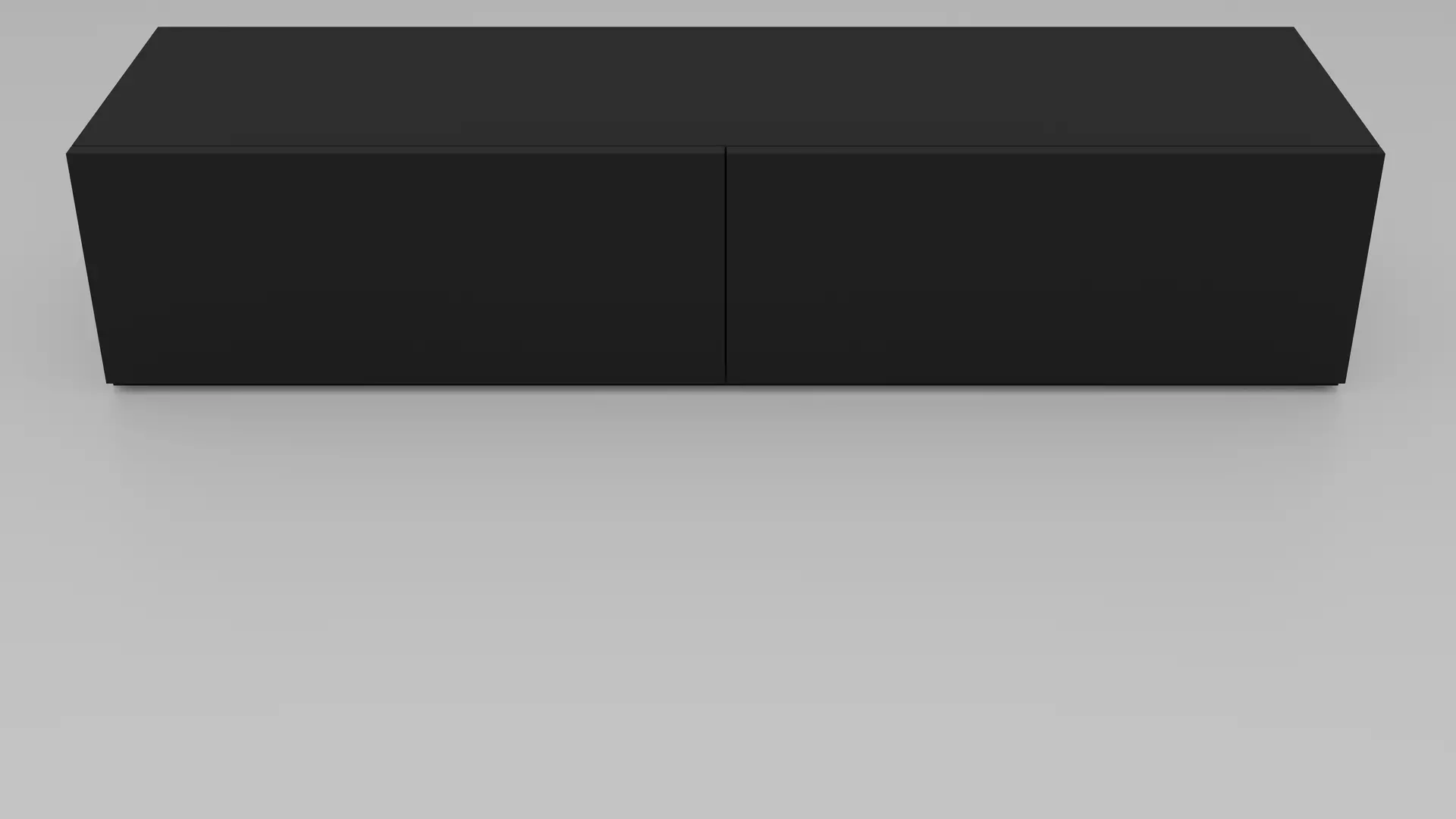 Wardrobe Wall Cabinet 2 - Variant 1 of 33 - Black Matte Low-poly 3D model_2