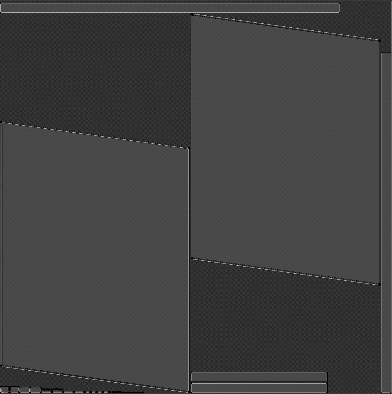 Wardrobe Wall Cabinet 2 - Variant 1 of 33 - Black Matte Low-poly 3D model_10