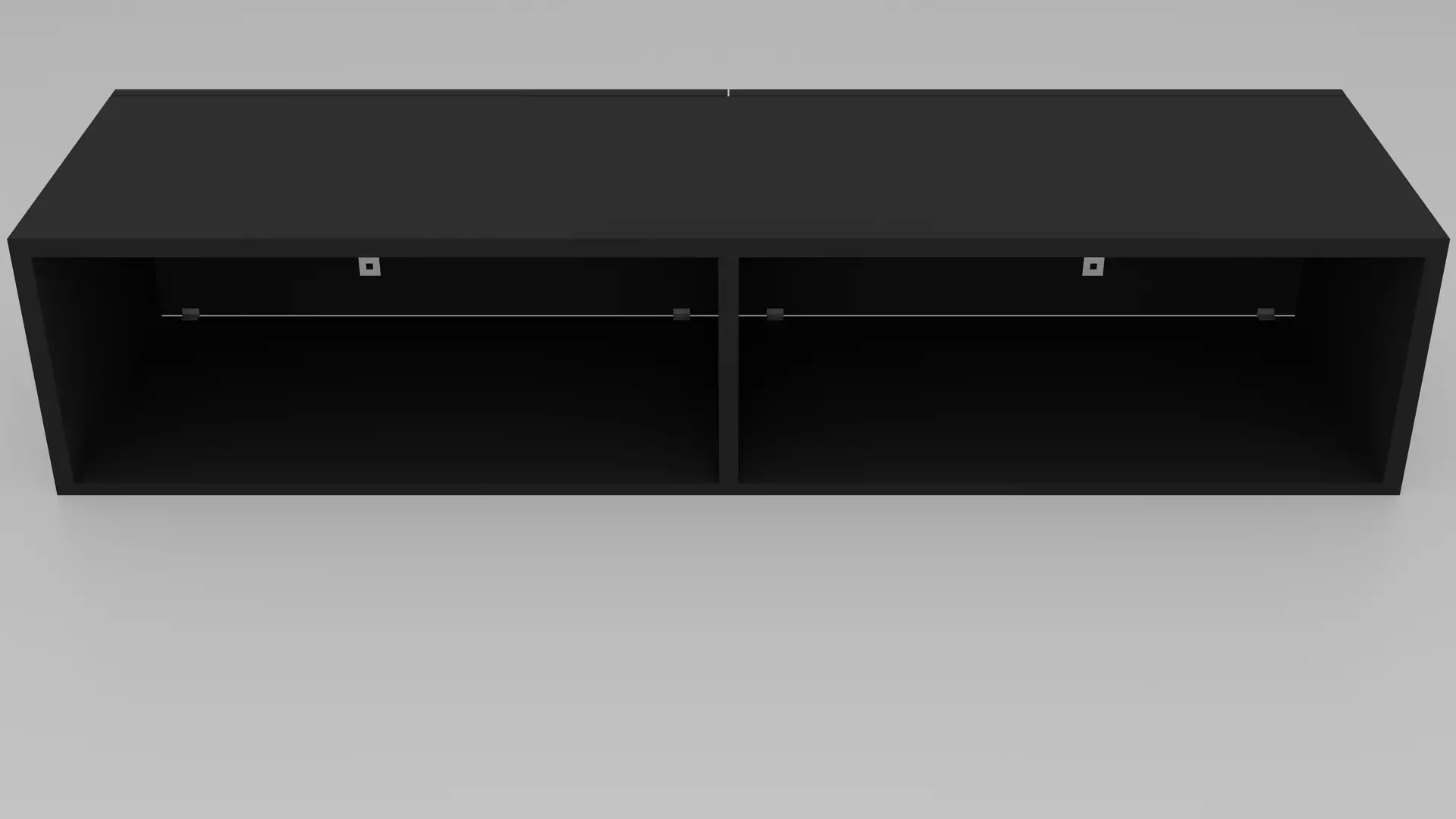 Wardrobe Wall Cabinet 2 - Variant 1 of 33 - Black Matte Low-poly 3D model_4