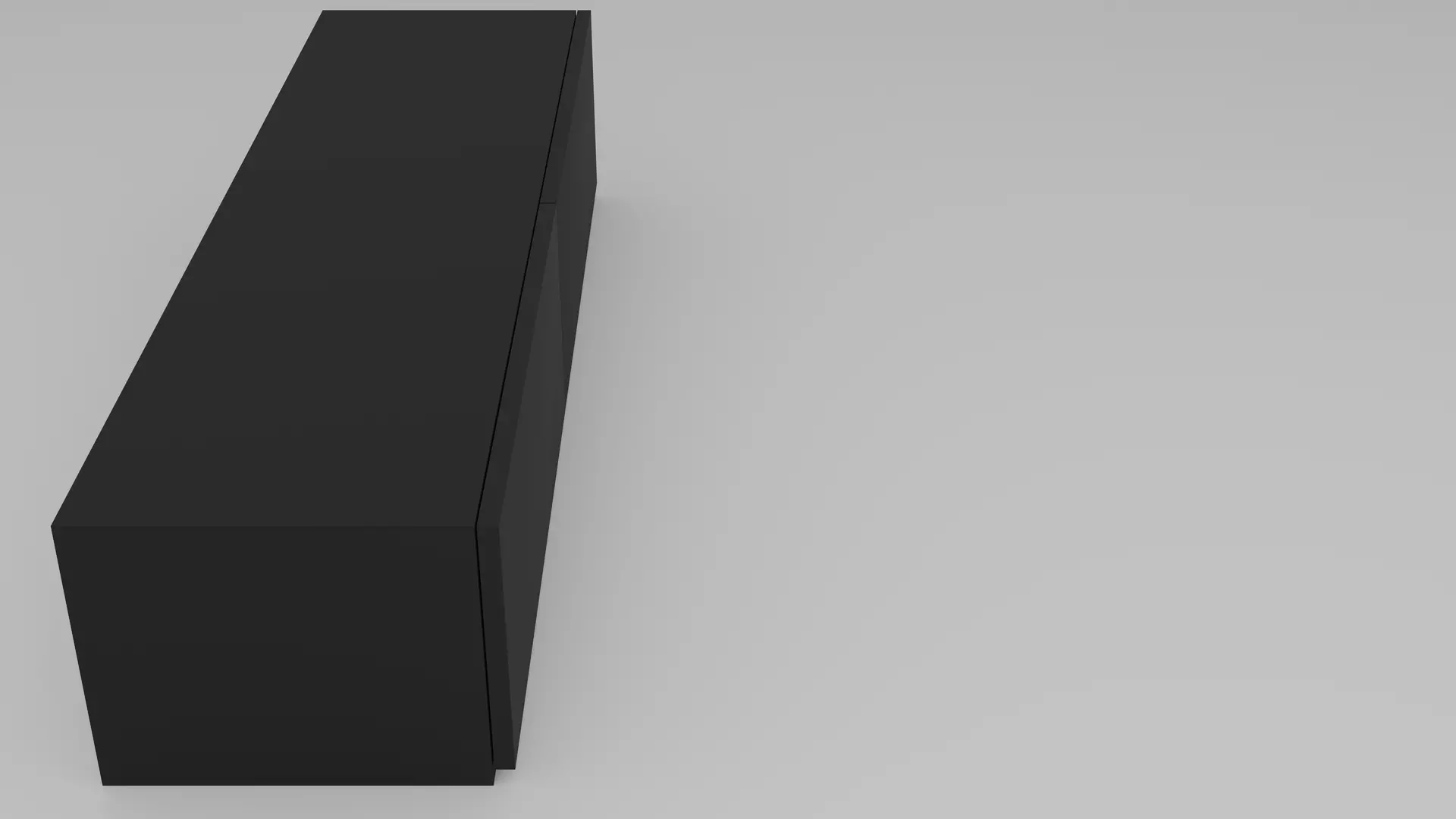 Wardrobe Wall Cabinet 2 - Variant 1 of 33 - Black Matte Low-poly 3D model_5
