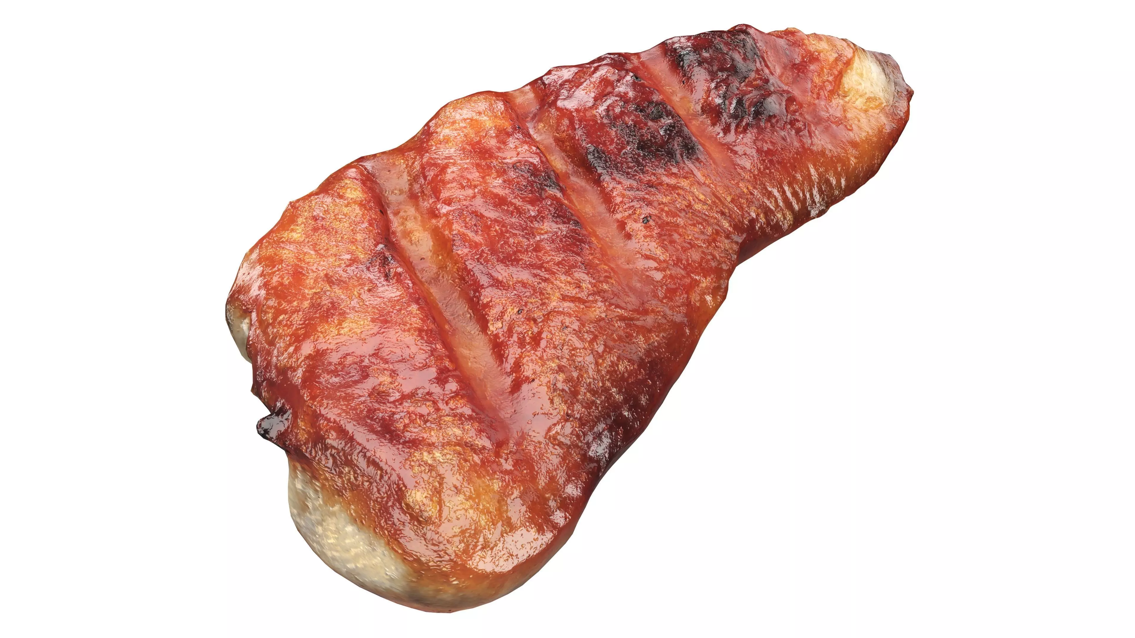 Chicken fillet roasted Low-poly 3D model_0