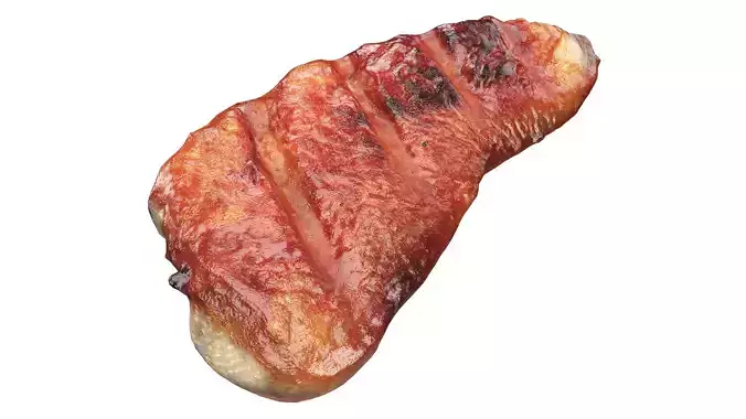 Chicken fillet roasted Low-poly 3D model