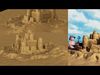 Beach sandcastle 3D model_1