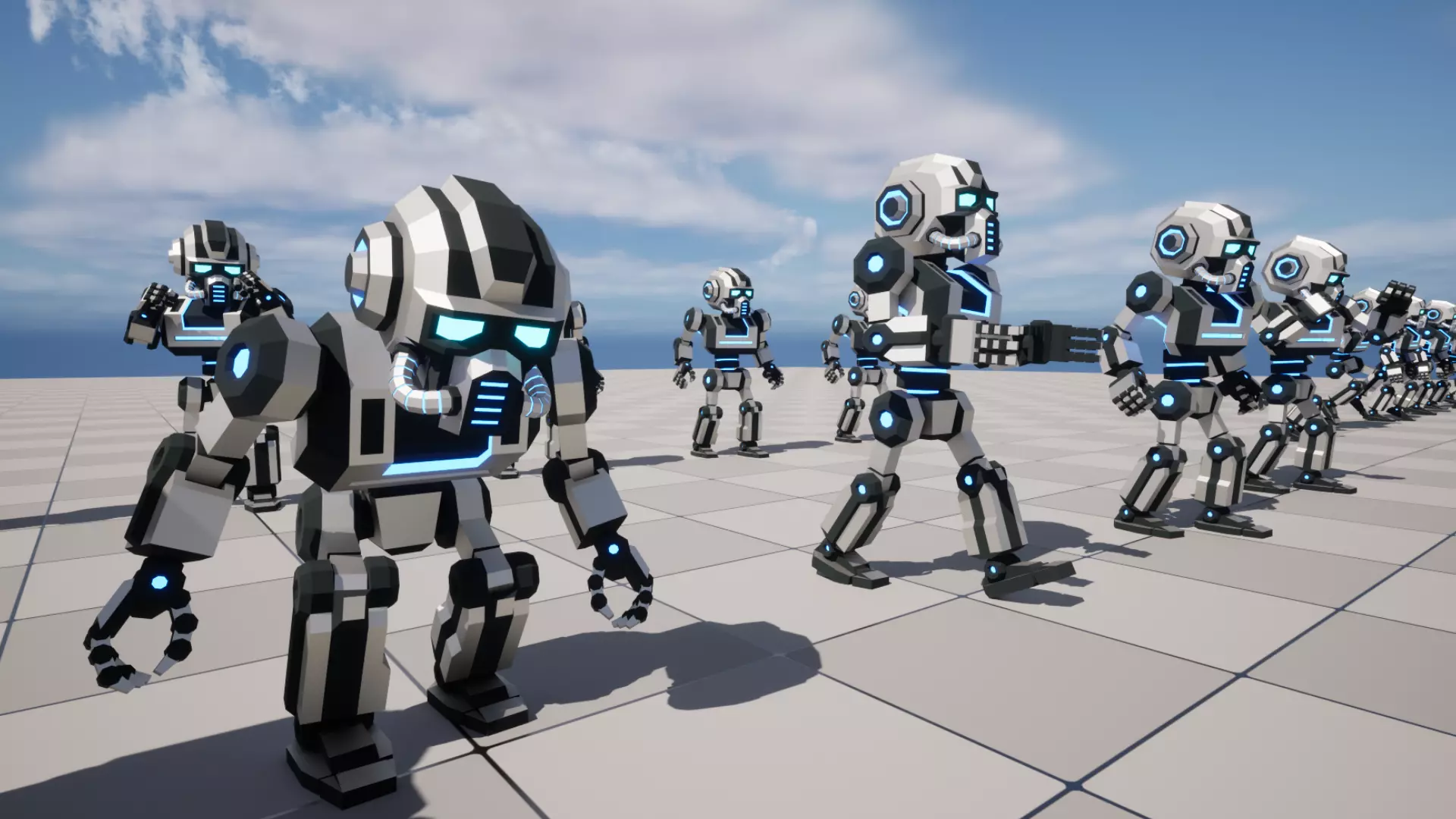 Sci-Fi Robot X-25-1 low-poly stylized Low-poly 3D model_14