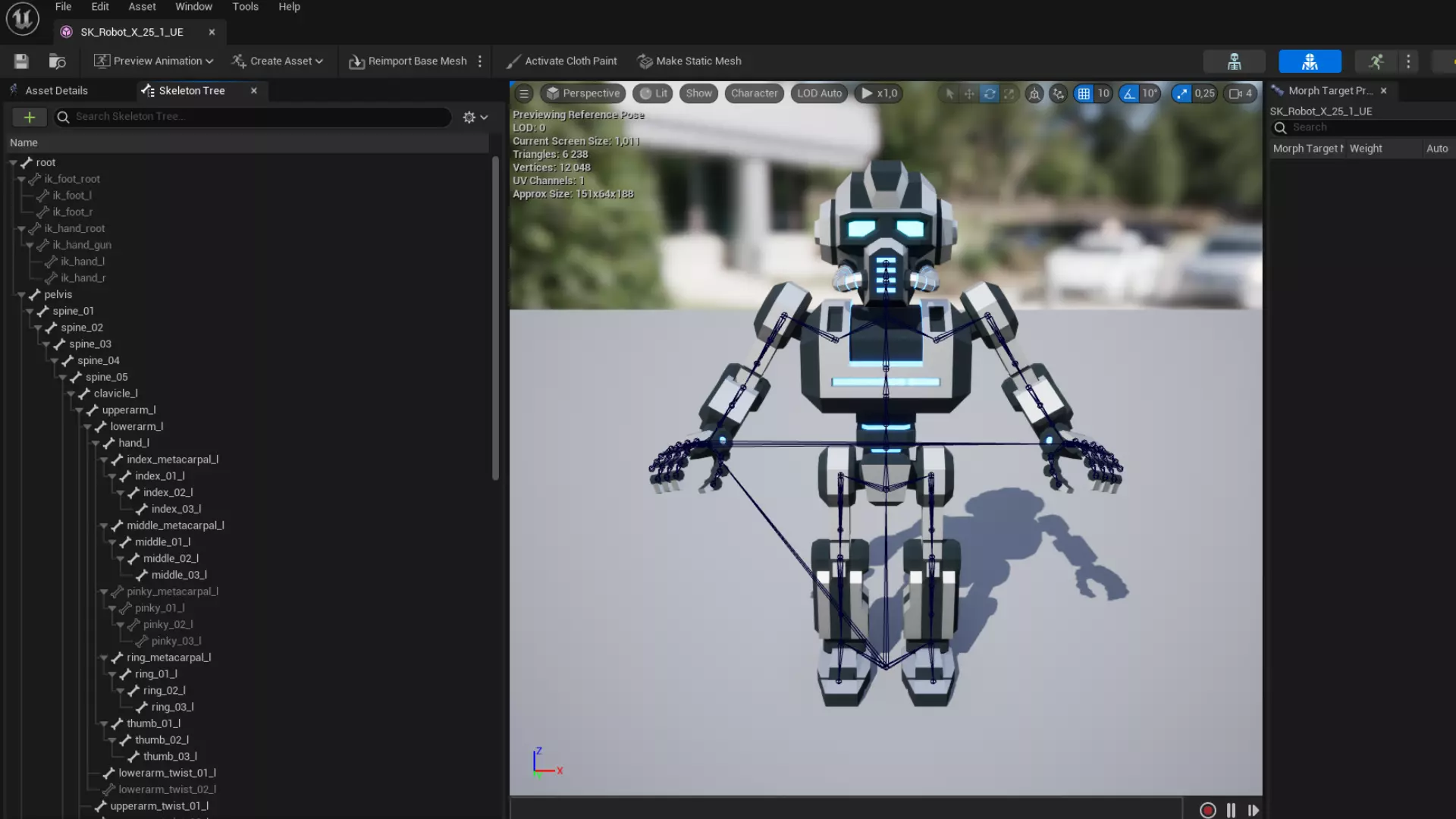 Sci-Fi Robot X-25-1 low-poly stylized Low-poly 3D model_10