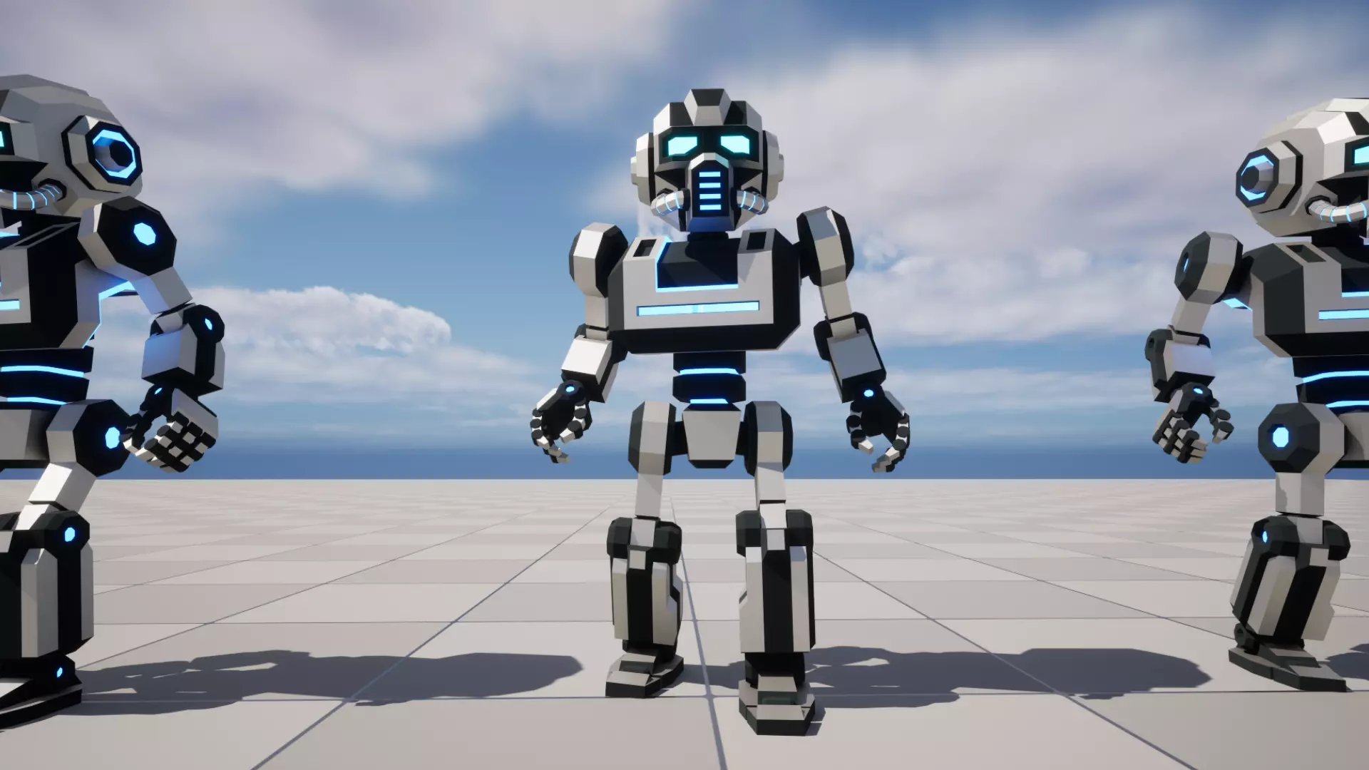 Sci-Fi Robot X-25-1 low-poly stylized Low-poly 3D model_15