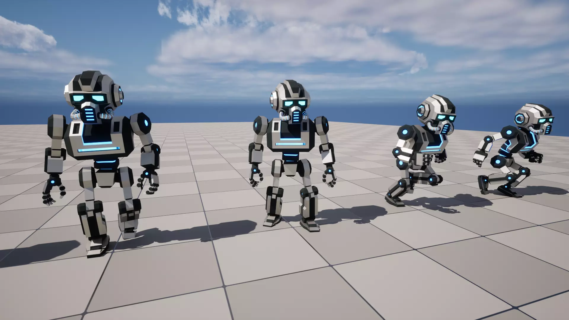 Sci-Fi Robot X-25-1 low-poly stylized Low-poly 3D model_12