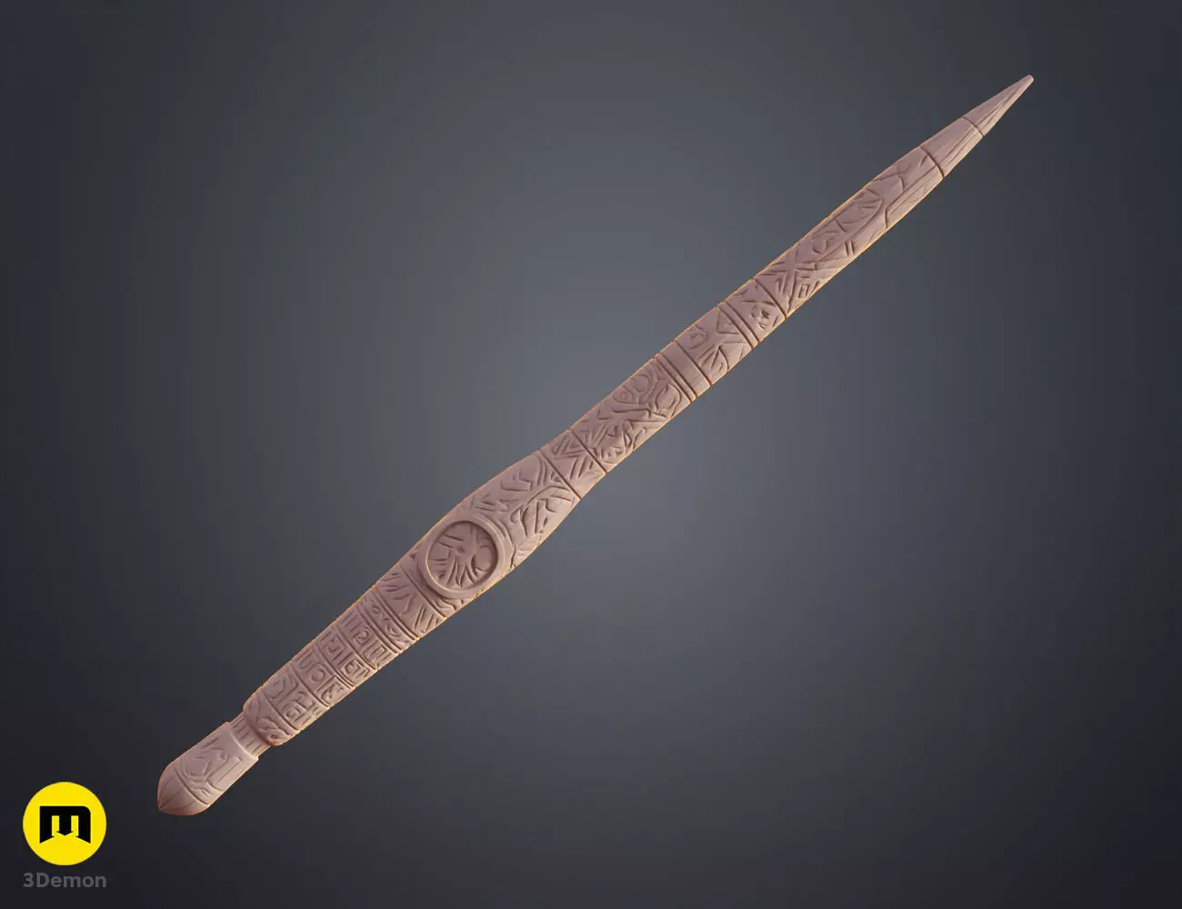 Carlos Clodoaldo wand 3D print model_2