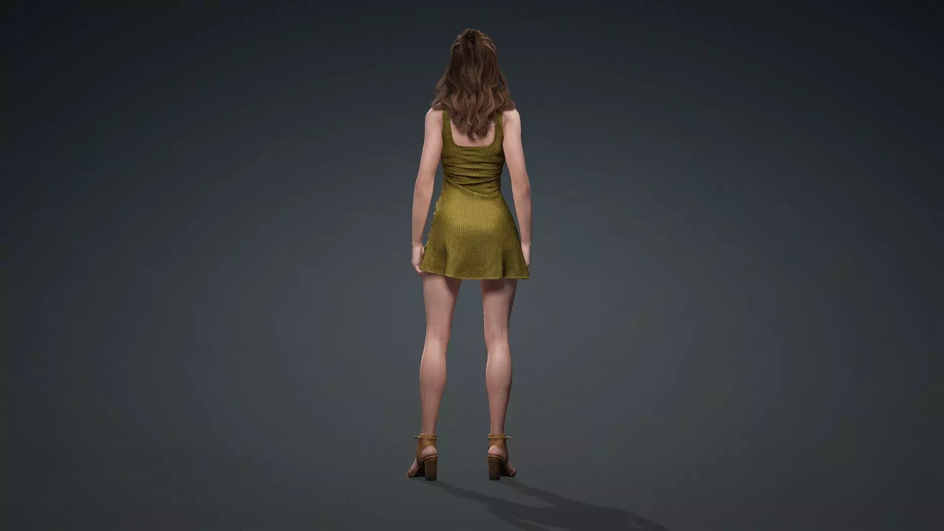 Stylish Female Character Model 3D model_5