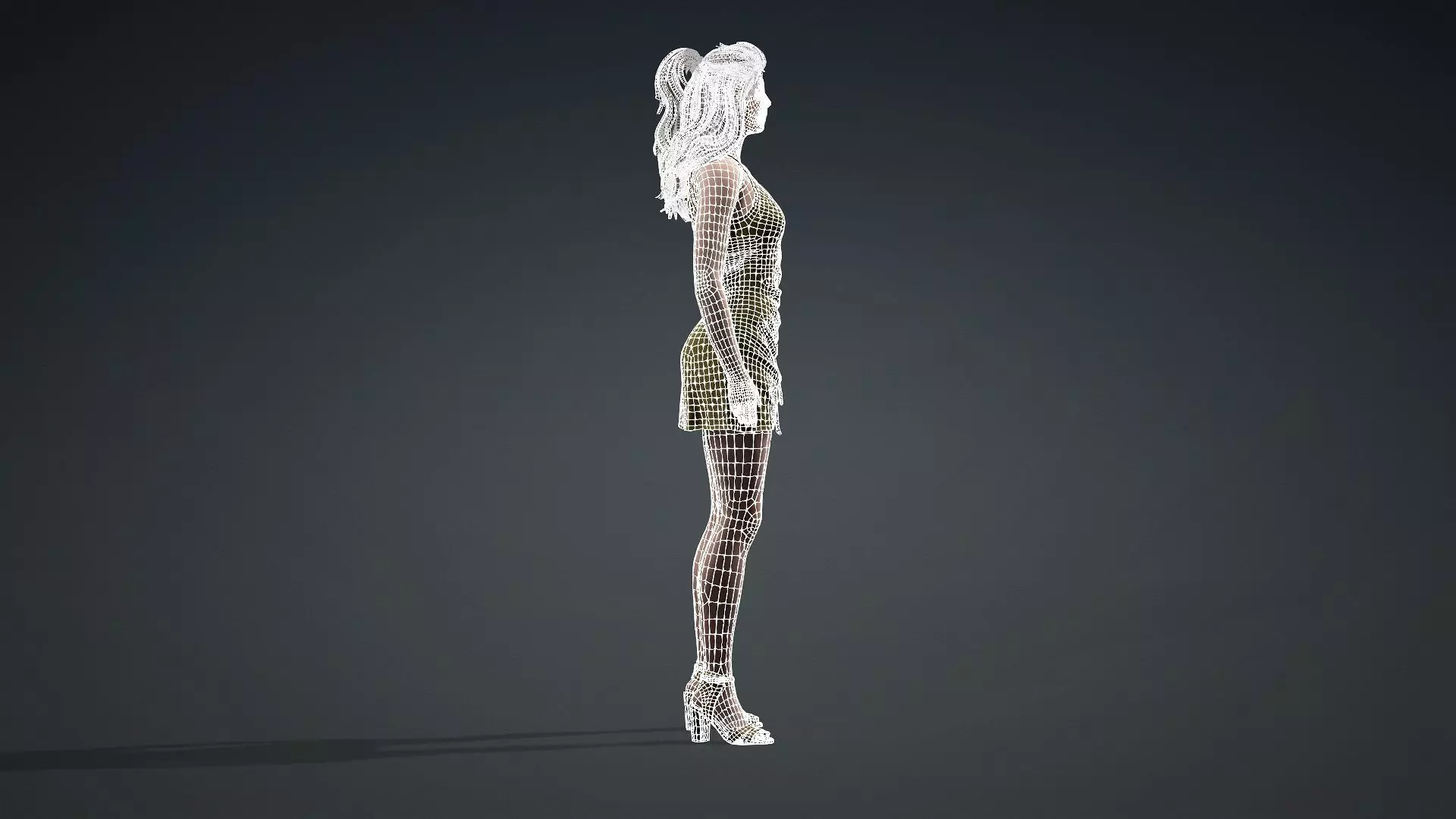 Stylish Female Character Model 3D model_13