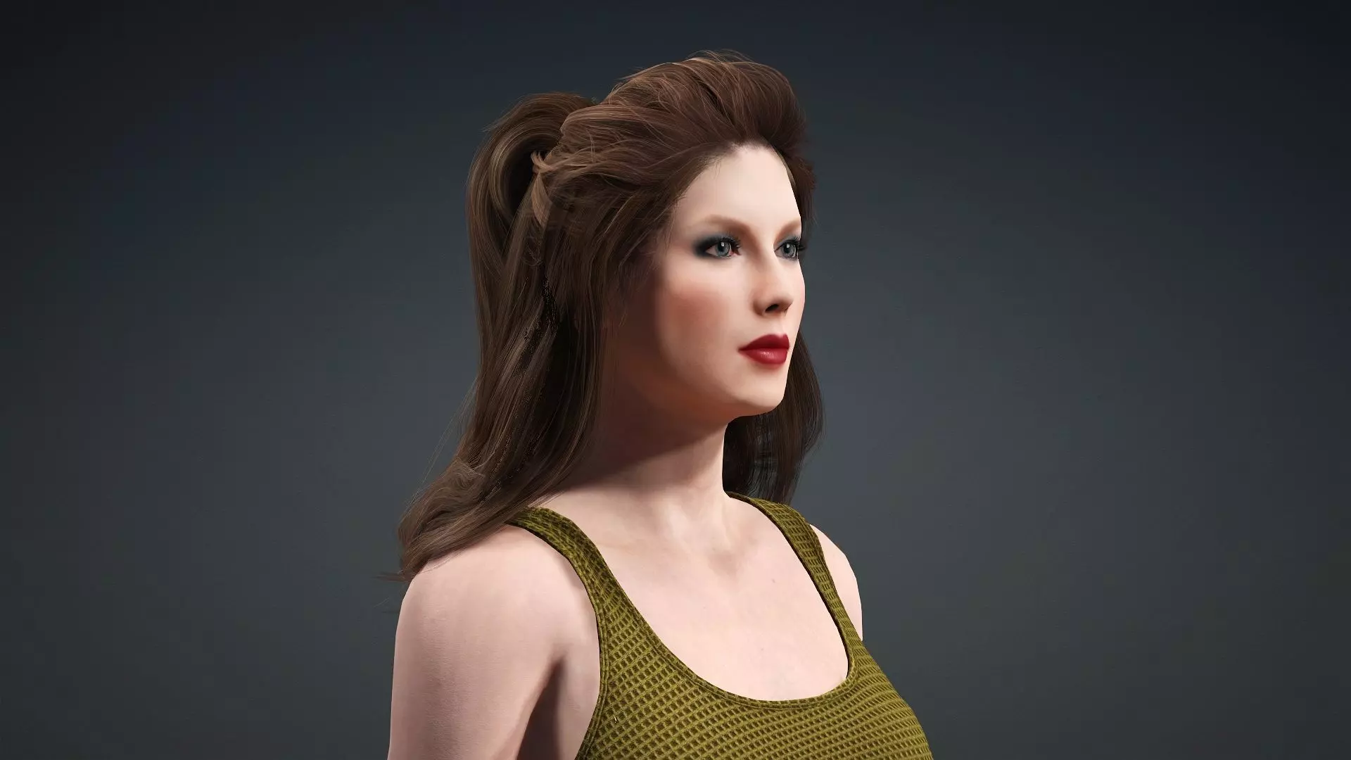 Stylish Female Character Model 3D model_9