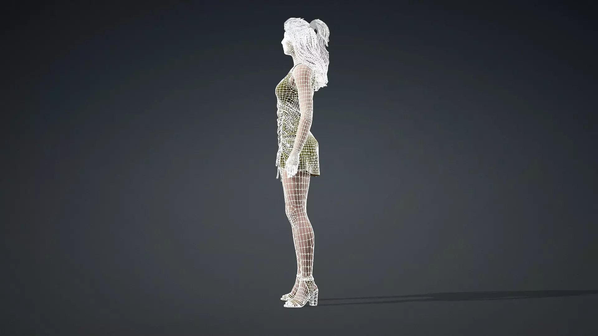 Stylish Female Character Model 3D model_14