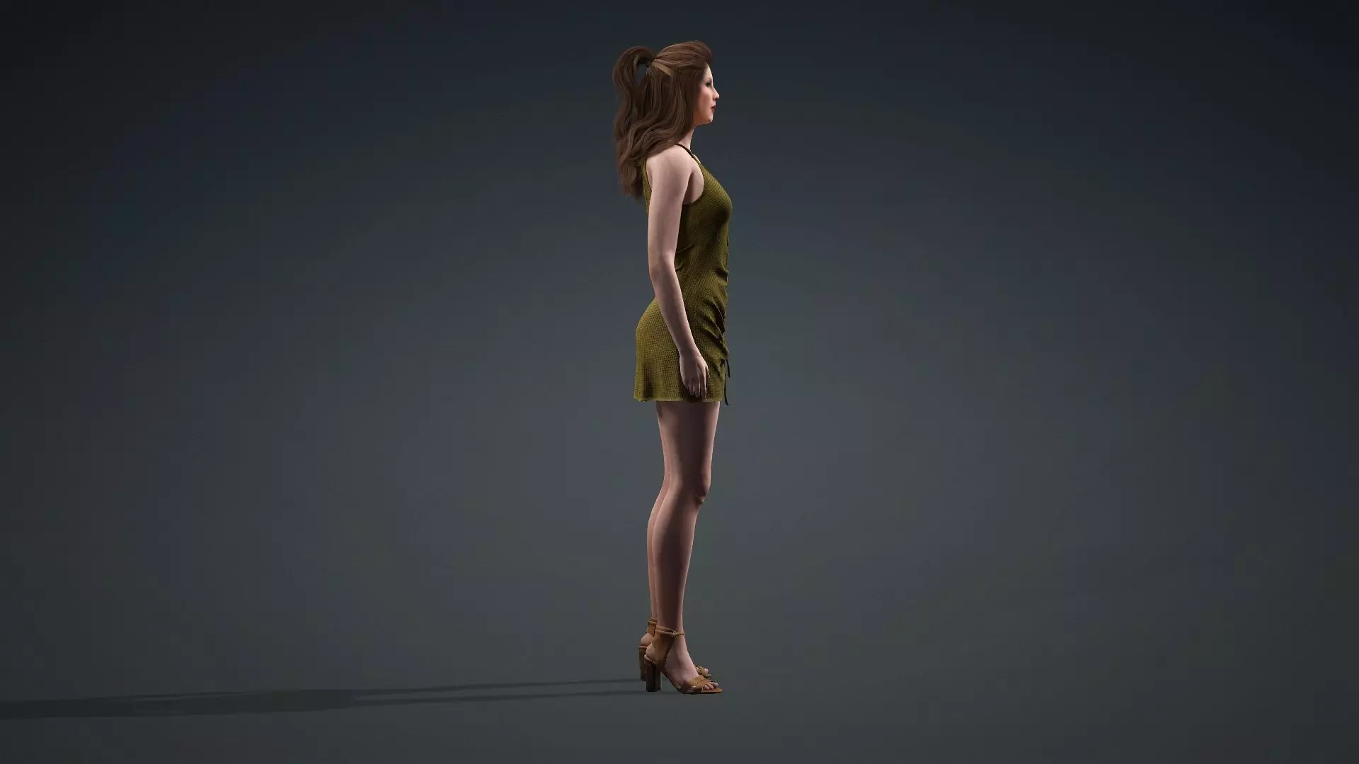 Stylish Female Character Model 3D model_3