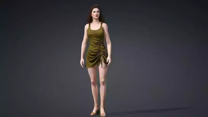 Stylish Female Character Model 3D model Stylish Female Character Model 3D model