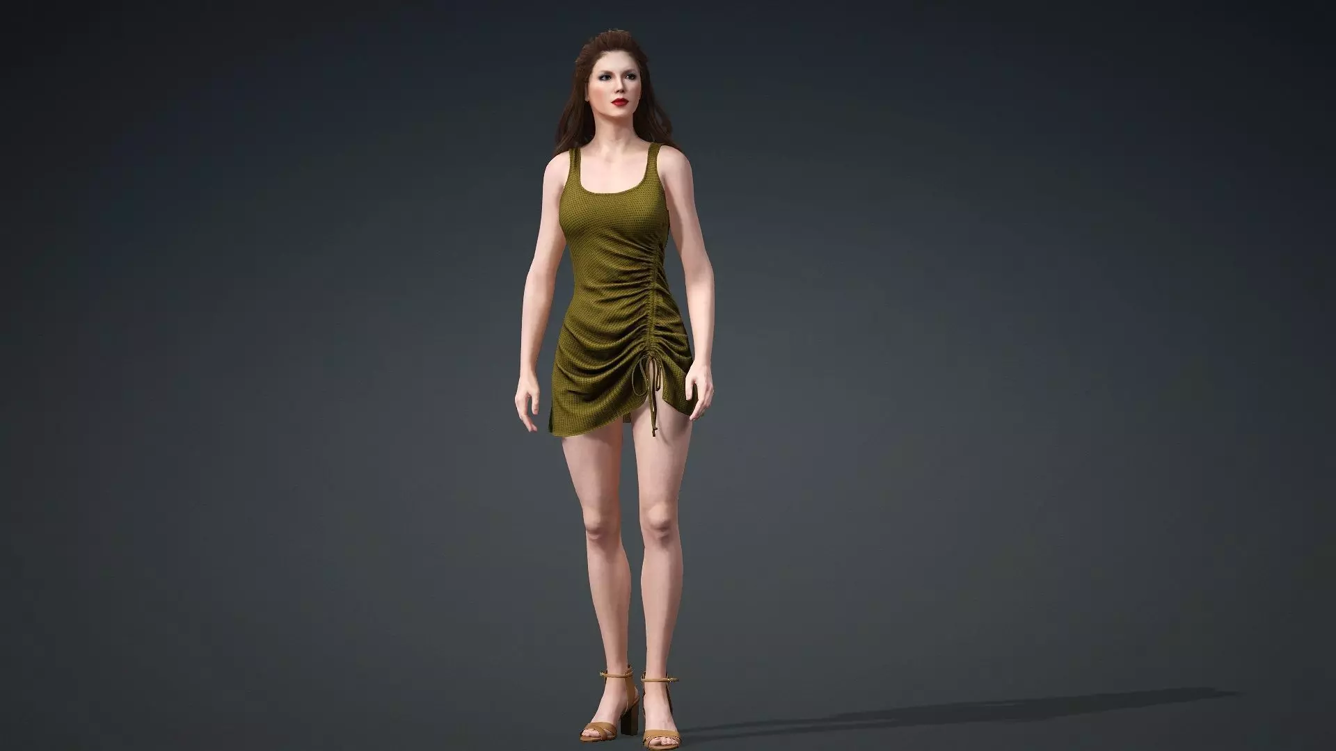 Stylish Female Character Model 3D model_0