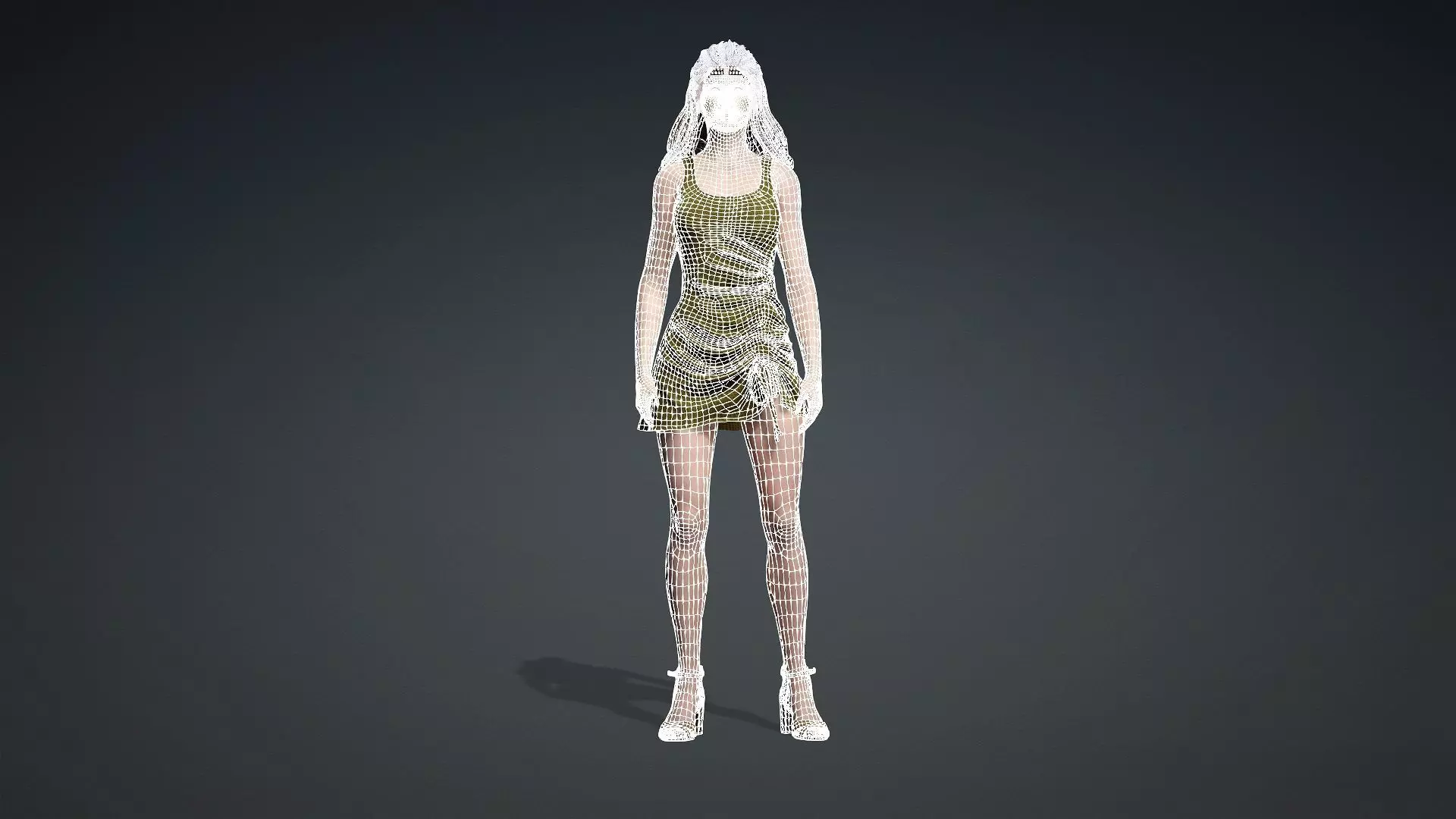 Stylish Female Character Model 3D model_12
