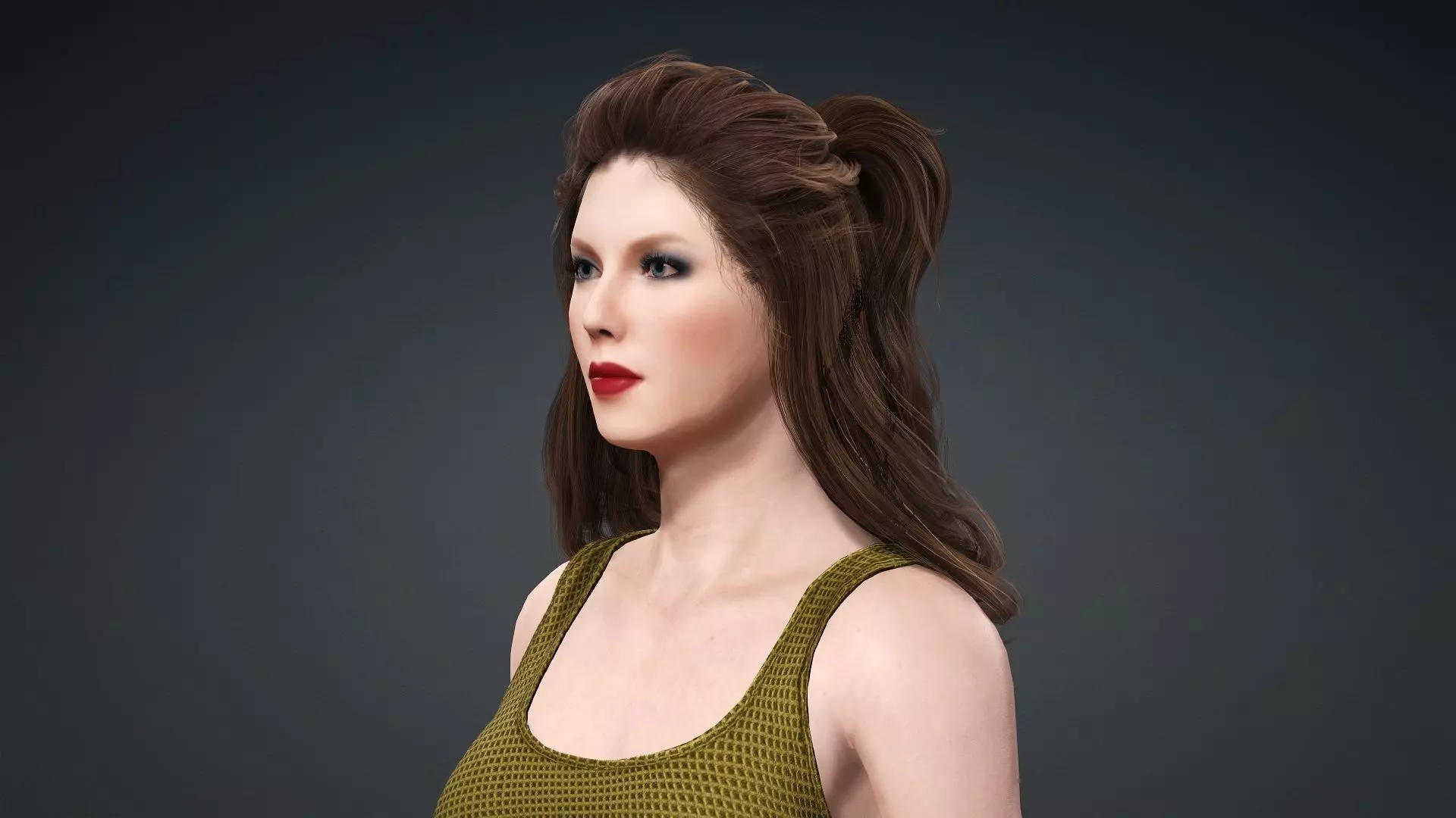 Stylish Female Character Model 3D model_8