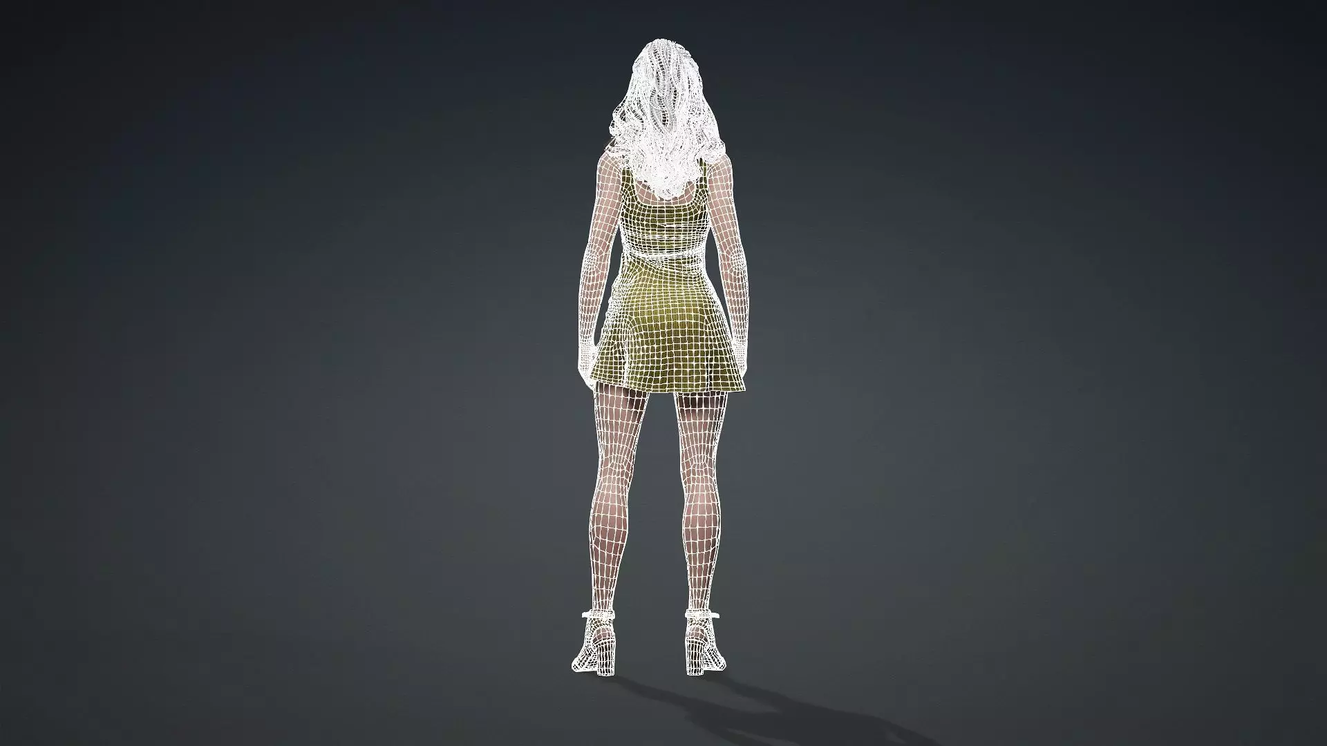 Stylish Female Character Model 3D model_15