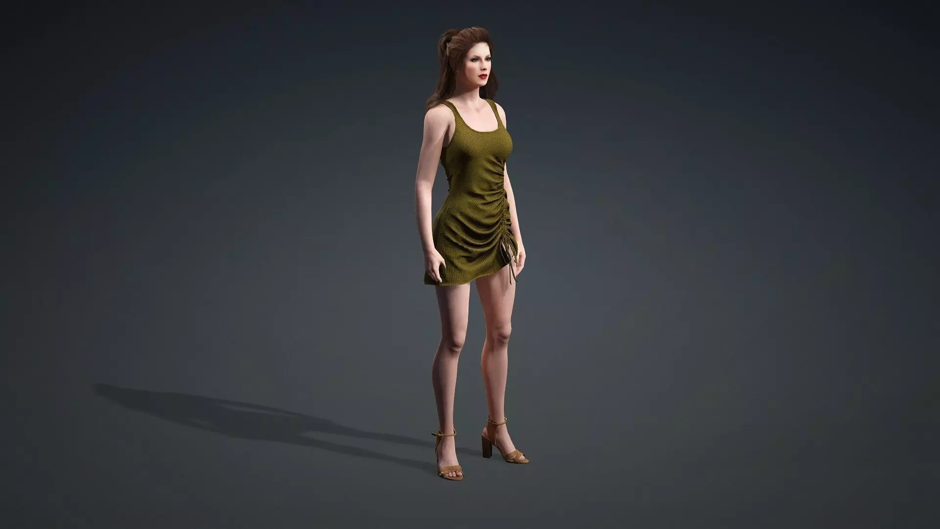 Stylish Female Character Model 3D model_10