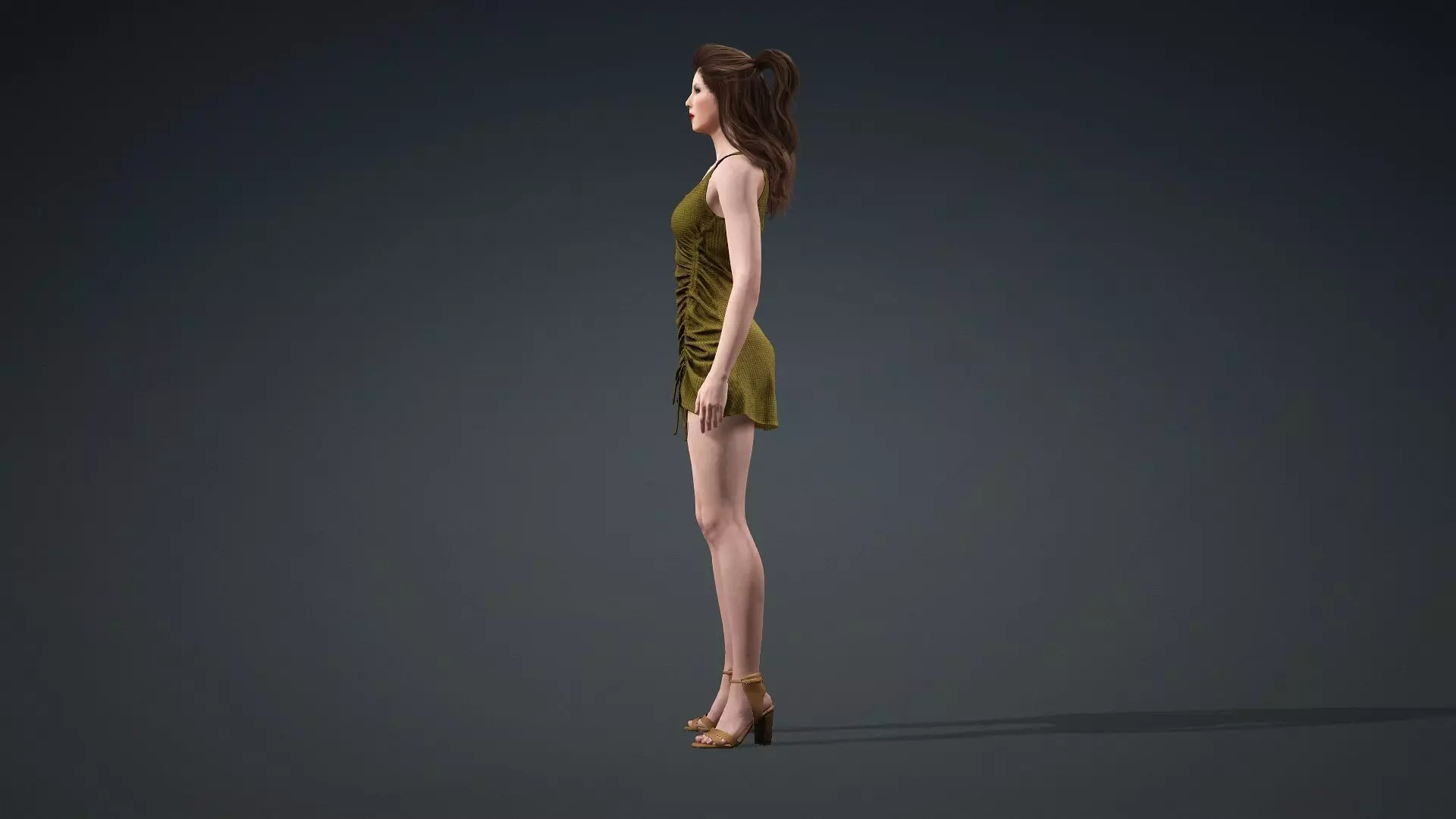 Stylish Female Character Model 3D model_4