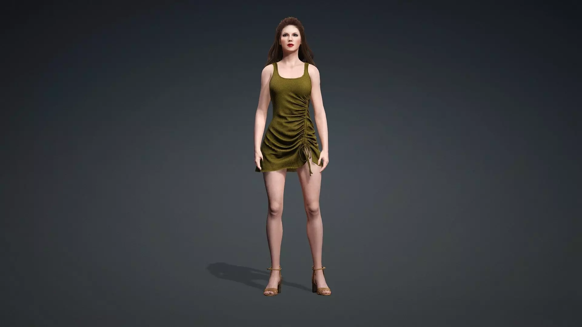 Stylish Female Character Model 3D model_2