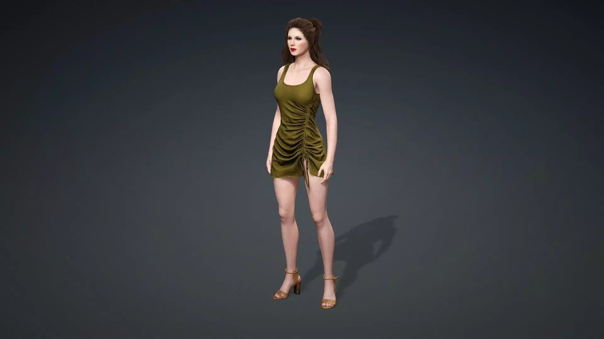 Stylish Female Character Model 3D model_11