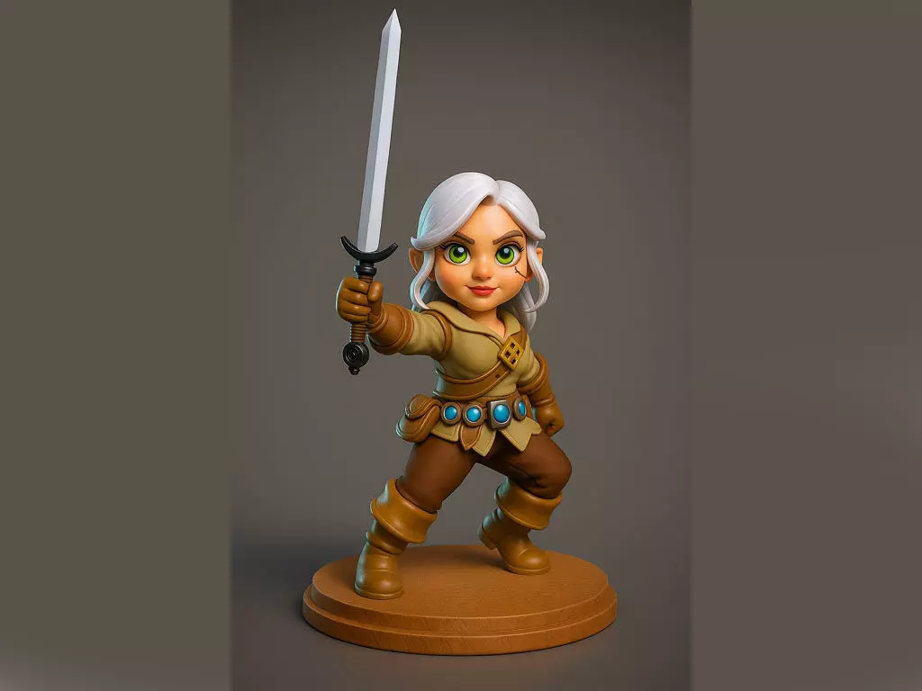 Ciri The Witcher 3D print model_0