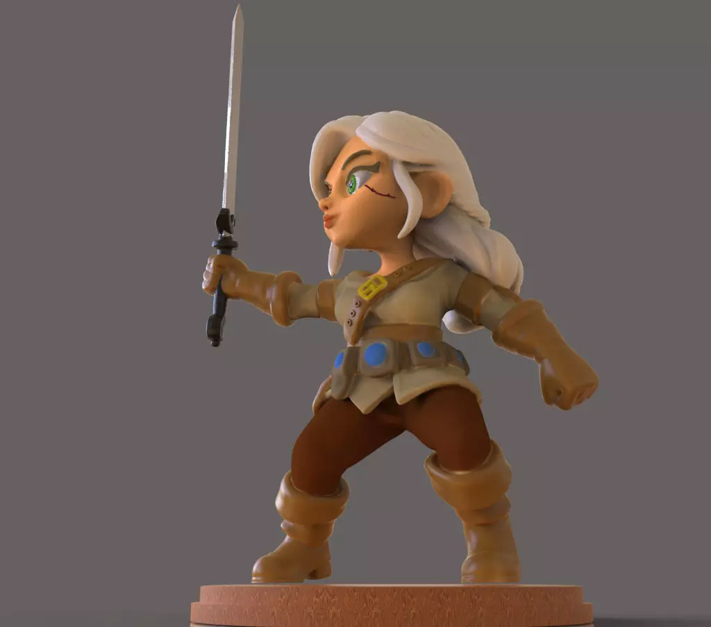 Ciri The Witcher 3D print model_4