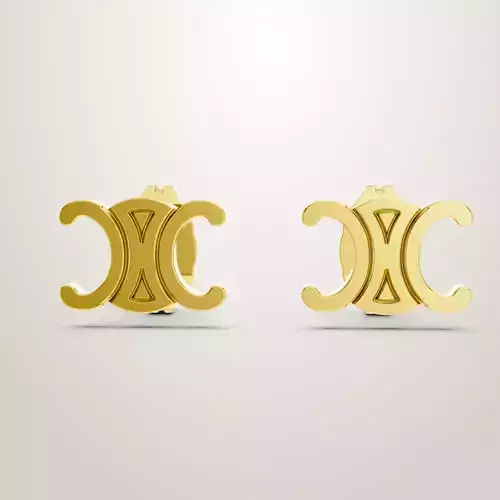 CELINE Triomphe Studs Earrings 3D print model