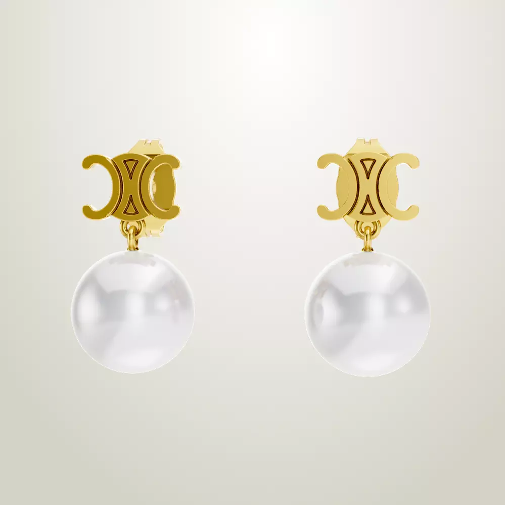 Les Perles Celine Earrings 3D print model