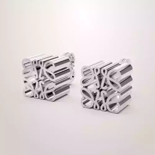 LOEWE Anagram stud earrings in sterling silver